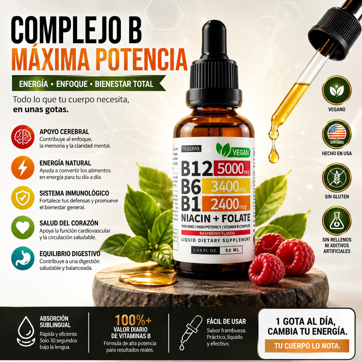 Vitamina B12 en gotas
