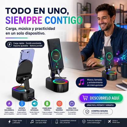 Soporte Cargador Con Parlante integrado