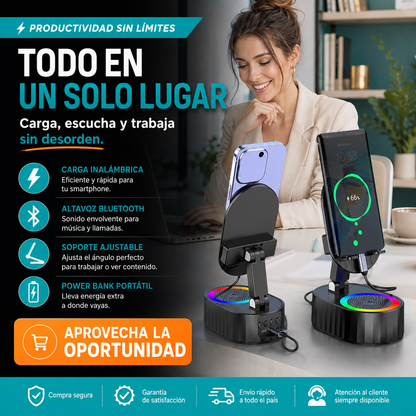 Soporte Cargador Con Parlante integrado