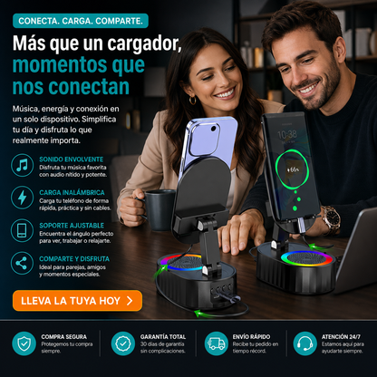 Soporte Cargador Con Parlante integrado