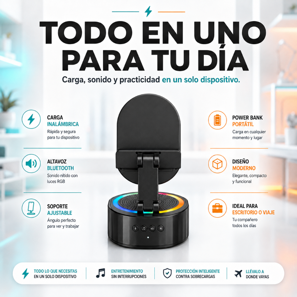 Soporte Cargador Con Parlante integrado