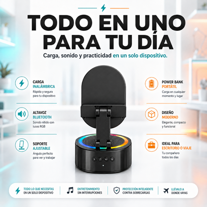 Soporte Cargador Con Parlante integrado